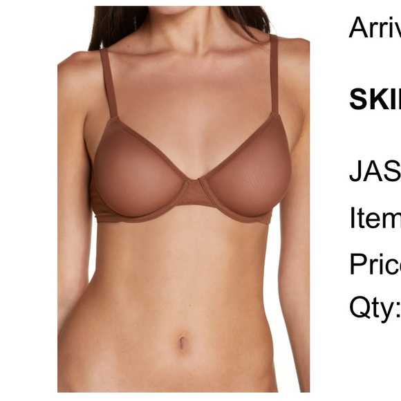 SKIMS Mesh Underwire Bra - JASPER - 36C - Picture 2 of 4